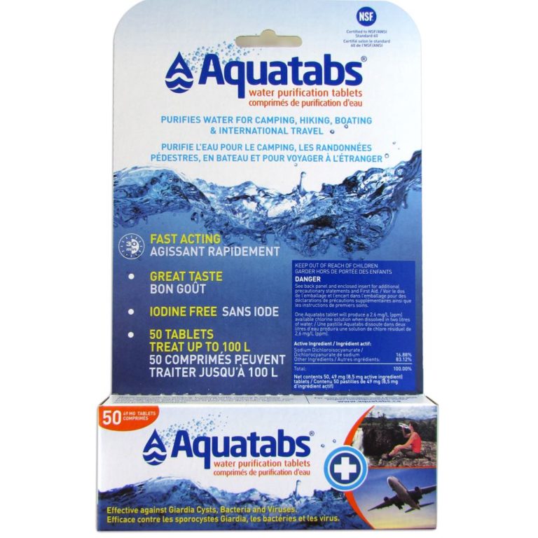 Aquatabs Water Purification Tablets , 50pack Adventure Pro Zone