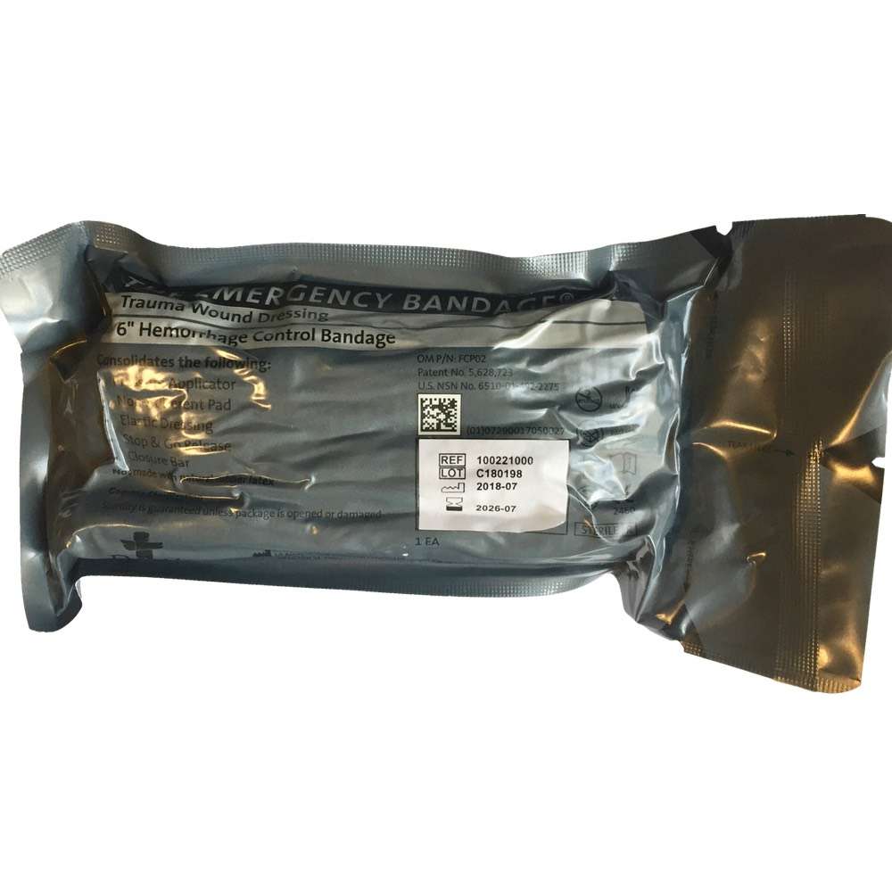 Emergency Bandage, 6 Inch, Military, w/Pressure Bar Adventure Pro Zone