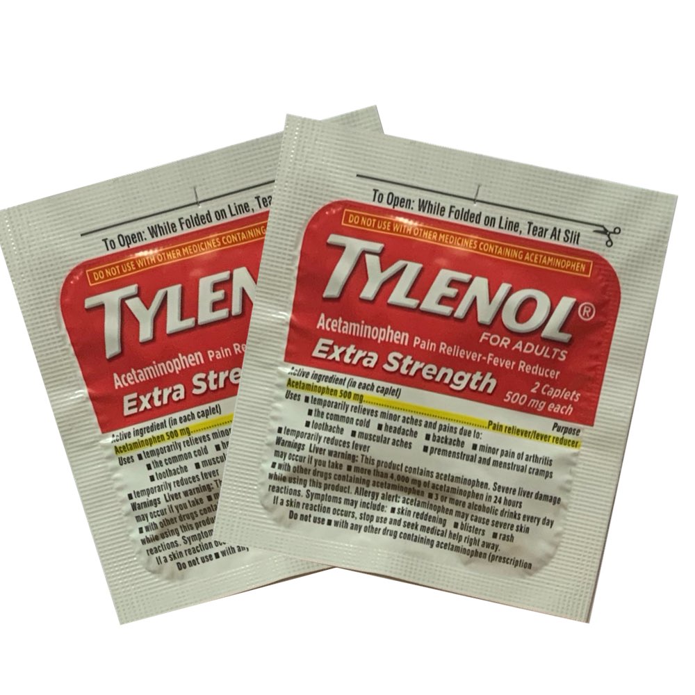 Tylenol Extra Strength, Travel Size, Double Pack