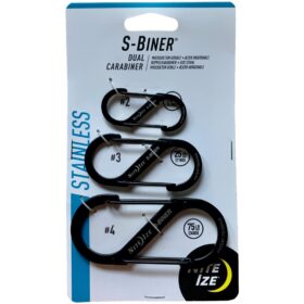 Nite Ize S-Biner Set, Black, 3-Pack