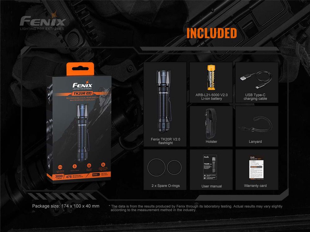 Fenix TK20R V2.0 Rechargeable Flashlight