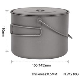 TOAKS Titanium 1300 ml Pot with Bail Handle
