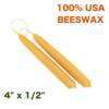 Medium 4 inch Beeswax Survival Candle, 2-pack