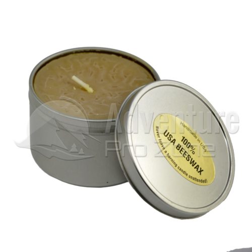 Large Beeswax Emergency Tin Candle, 8 oz.