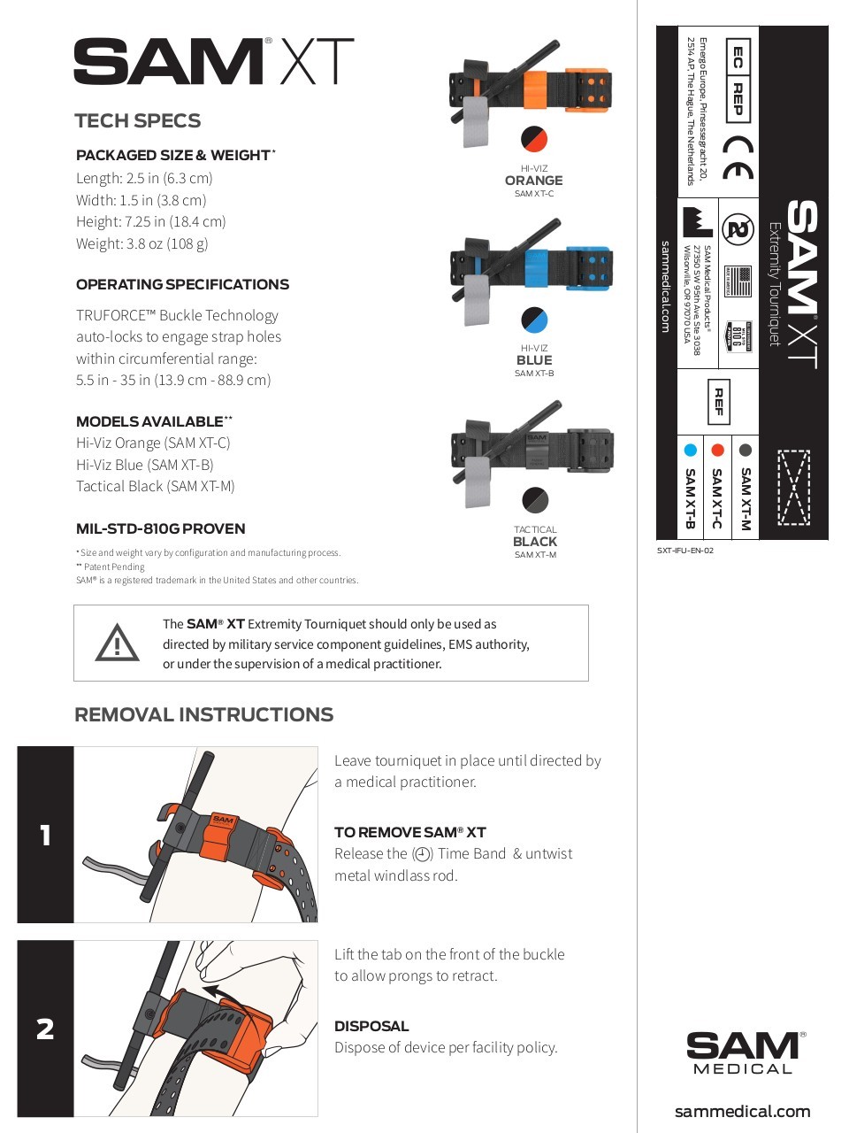 SAM XT Extremity Tourniquet