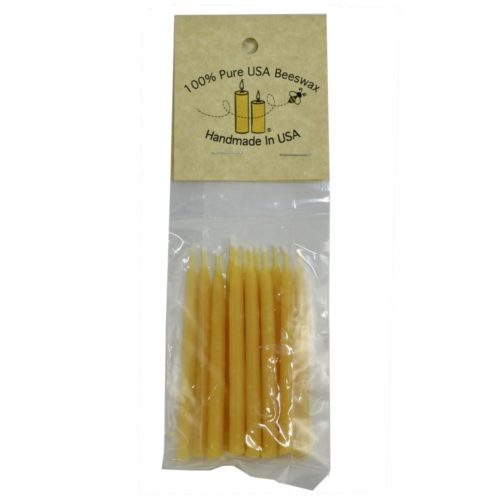 Mini 3 inch Beeswax Candles, 12-pack