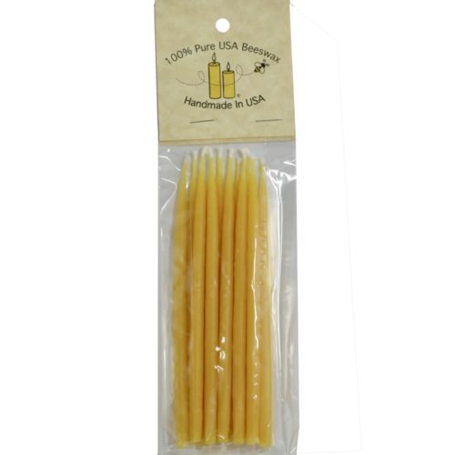 Mini 5 inch Beeswax Candles, 12-pack