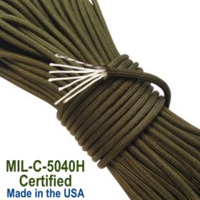 MIL-C-5040H Type III 550 Paracord, Military Certified