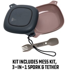 UCO Mess Kit with Spork & Tether, 4 Piece