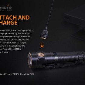 Fenix E30R Rechargeable Flashlight, 1600 lumens