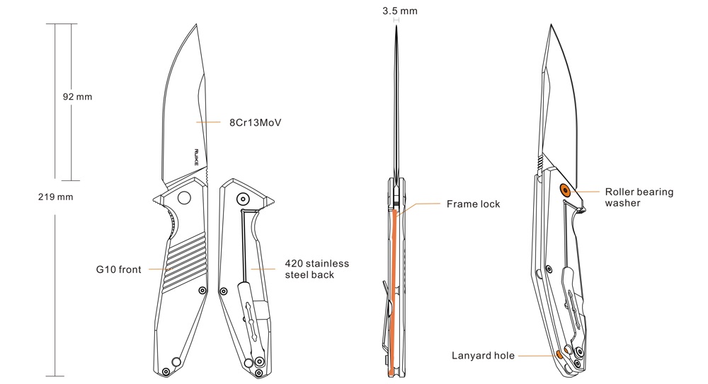 RUIKE D191-B EDC Folding Knife