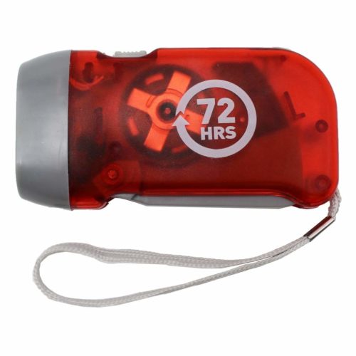 72HRS Hand-Crank Flashlight, Pre-charged