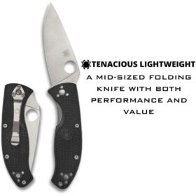Spyderco Tenacious Lightweight Folder, PlainEdge (C122PBK)