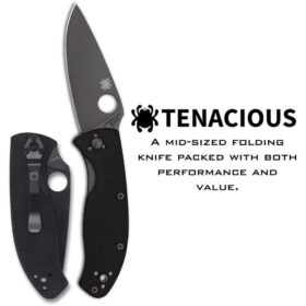 Spyderco Tenacious Black, G-10 Handle, C122GBBKP