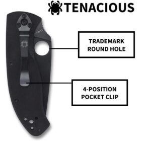 Spyderco Tenacious Black, G-10 Handle, C122GBBKP
