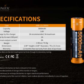 Fenix ARB-L21-5000U USB Rechargeable Battery