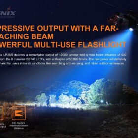 Fenix LR35R Rechargeable Flashlight, 10000 lm