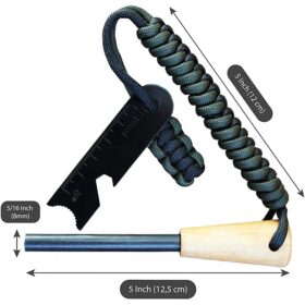 Ferro Flint Fire Starter with Paracord Lanyard