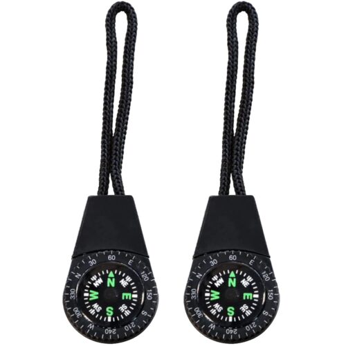 SOL Zipper Pull Compass, 2-Pack