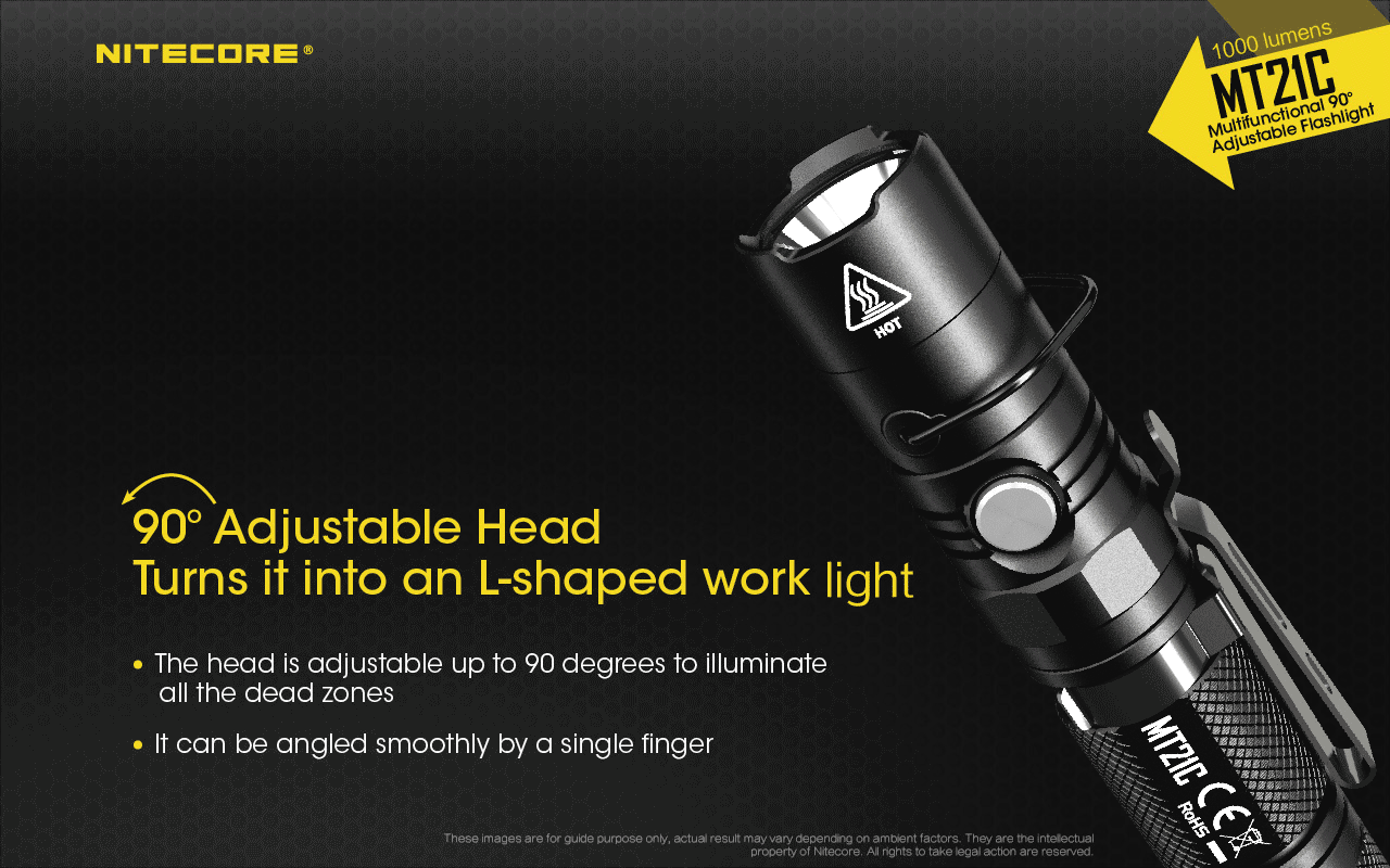 Nitecore MT21C 90 Degree Adjustable Flashlight