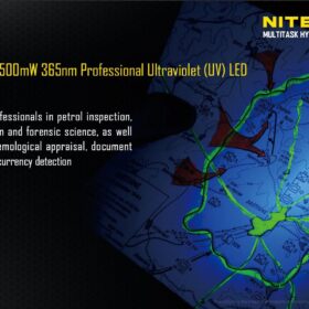 Nitecore MH27UV Tactical Flashlight, w/UV Light