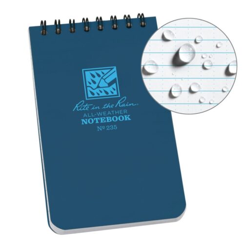 All-Weather Top-Spiral Notebook 235, 3 x 5", Blue