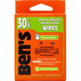 Ben's® 30 Tick & Insect Repellent Wipes, 4/Pack