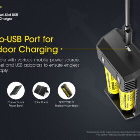 Nitecore UI2 Portable Dual-Slot Battery Charger