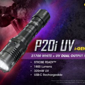 Nitecore P20i UV Tactical Flashlight with UV Light