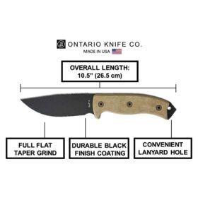 Ontario Knife 8667 RAT-5 with Black Nylon Sheath