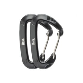 SOL Wiregate Utility Carabiner, 2 Pack