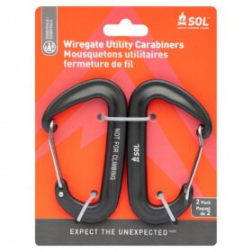 SOL Wiregate Utility Carabiner, 2 Pack