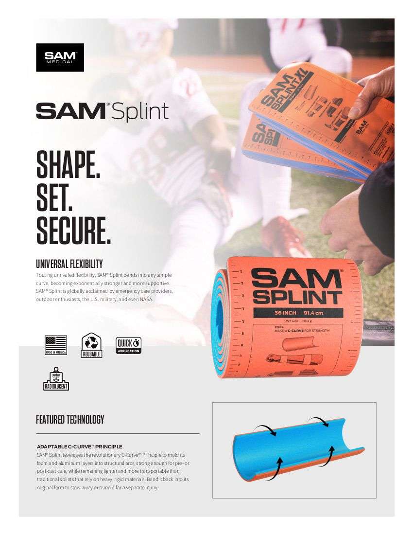 SAM Splint Junior 18 inch, 10.8 x 45.7 cm