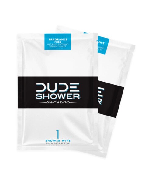 DUDE Shower Body Wipes, 2/Pack