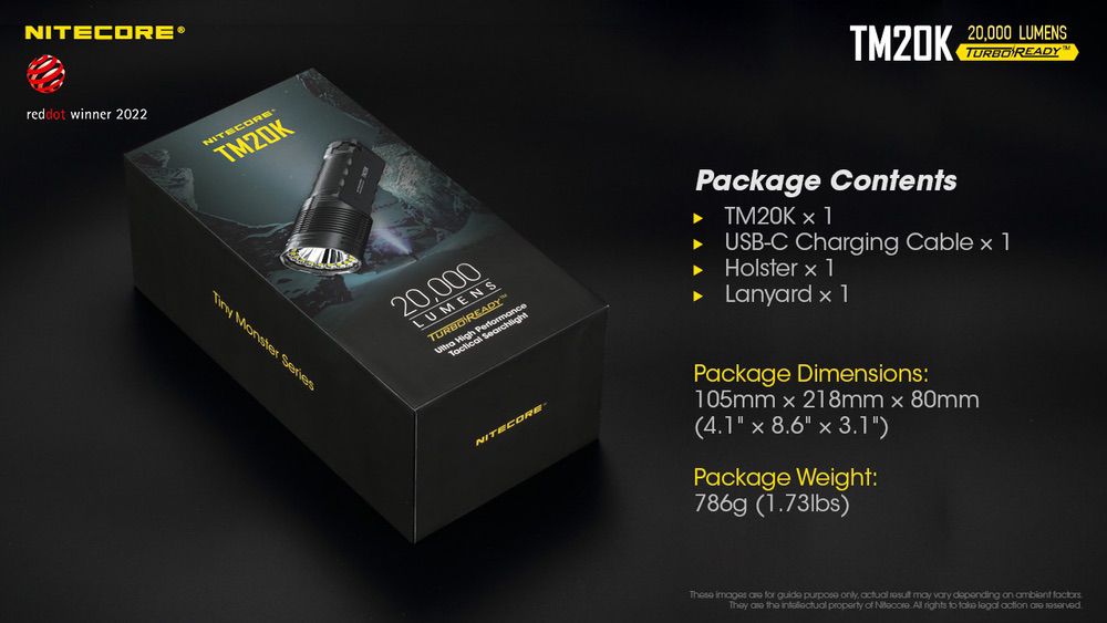 Nitecore TM20K 20,000 Lumen Flashlight