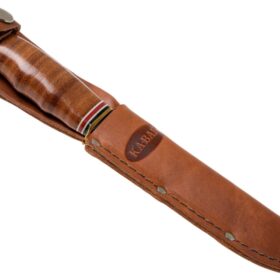 KA-BAR 1233 Skinner Knife, Leather Handle
