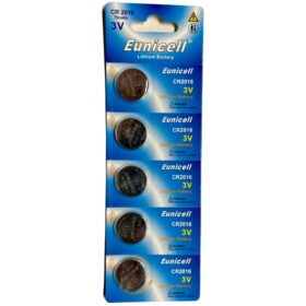 Eunicell CR 2016 Lithium Battery 5/Pack