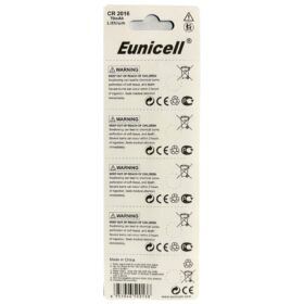 Eunicell CR 2016 Lithium Battery 5/Pack