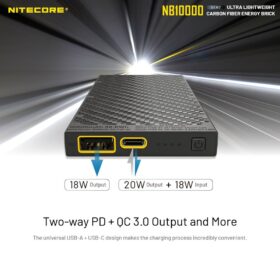 Nitecore NB10000 GEN2 Power Bank, 10000 mAh