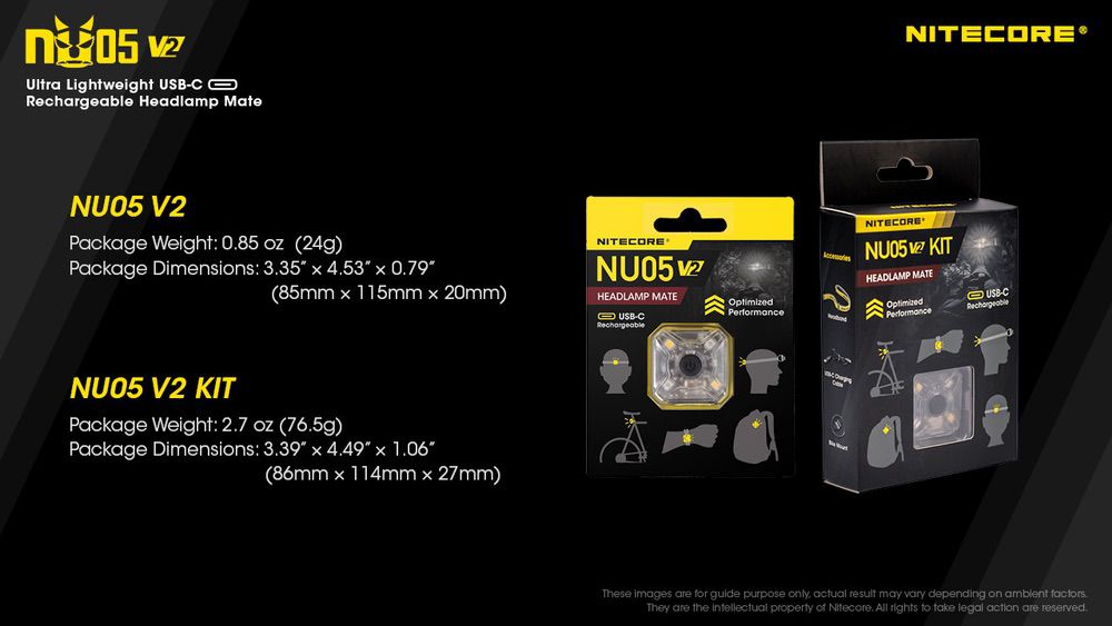 NU05 v2 Safety Light, USB-C Rechargeable
