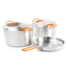 GSI Glacier Stainless Base Camper Large Set