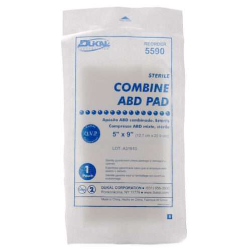 Dukal 5590 Combine ABD Pad, 5 x 9 inch