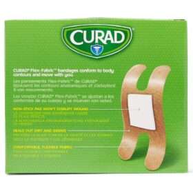 CURAD Flex-Fabric Bandages, Knuckle, 100/Box