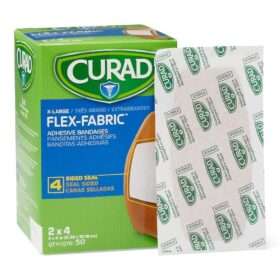 CURAD Flex-Fabric Bandages, X-Large 2x4