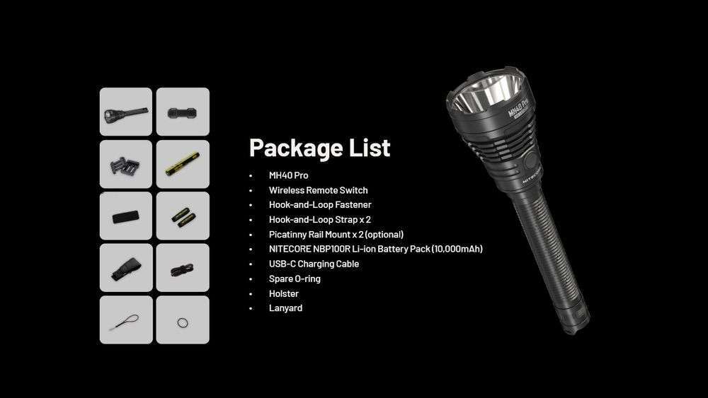 Nitecore MH40 PRO Ultra Long Range Hunting Flashlight