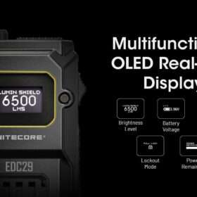 Nitecore EDC29 Luminblade Flashlight, Slim Design, 6500 Lumens