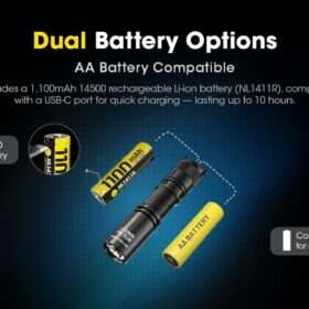 Nitecore MT1A Pro Rechargeable AA Flashlight
