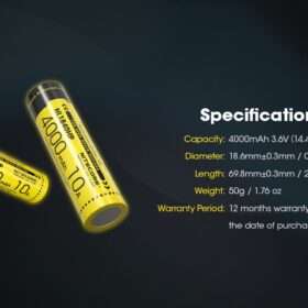Nitecore NL1840HP High Performance Rechargeable Battery