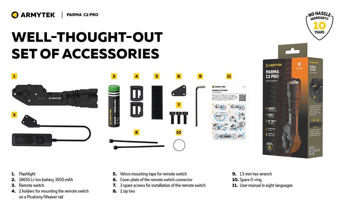Armytek Parma C2 Pro Tactical Flashlight