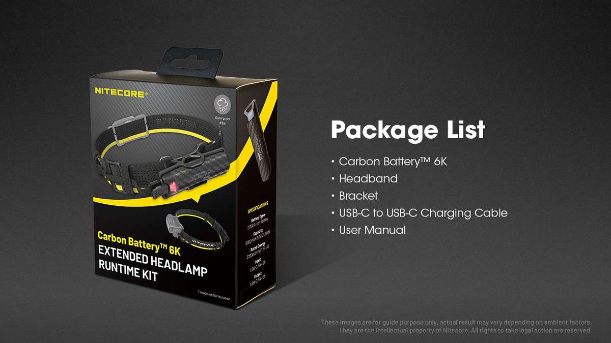 Carbon Battery 6K Extended Headlamp Runtime Kit